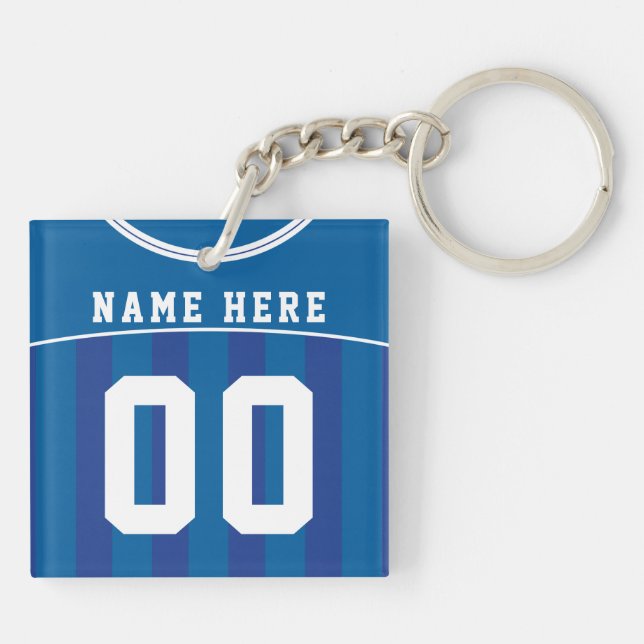 Porte-clés Clavier de Jersey de Football Personnalisable, Foo (Dos)