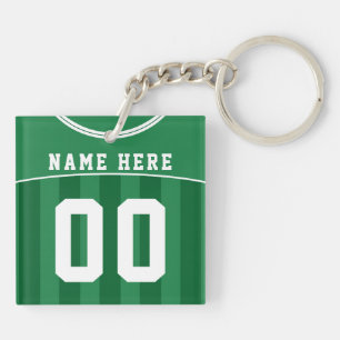 Porte-clés Clavier de Jersey de Football Vert Personnalisable