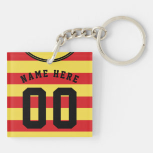 Porte-clés Clavier de jersey de soccer personnalisable, bande