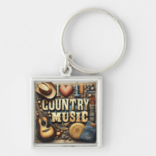 Porte-clés Clavier de musique country.