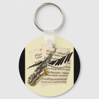 Porte-clés Clavier de musique saxophone et piano