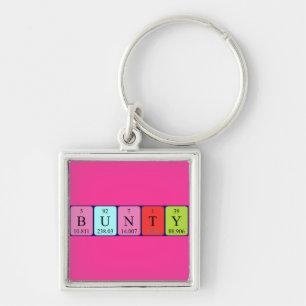 Porte-clés Clavier de nom de table périodique Bunty