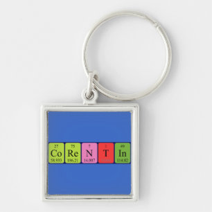 Porte-clés Clavier de nom de table périodique Corentin