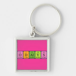 Porte-clés Clavier de nom de table périodique Odalys