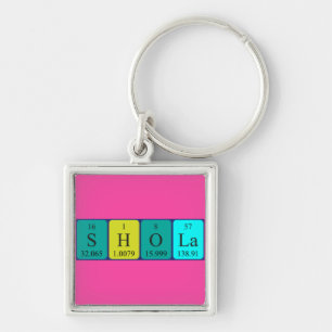 Porte-clés Clavier de nom de table périodique Shola