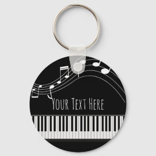 Porte-clés Clavier de piano et notes musicales