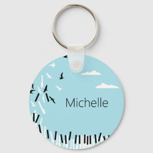 Porte-clés Clavier de Piano & Notes de Musique