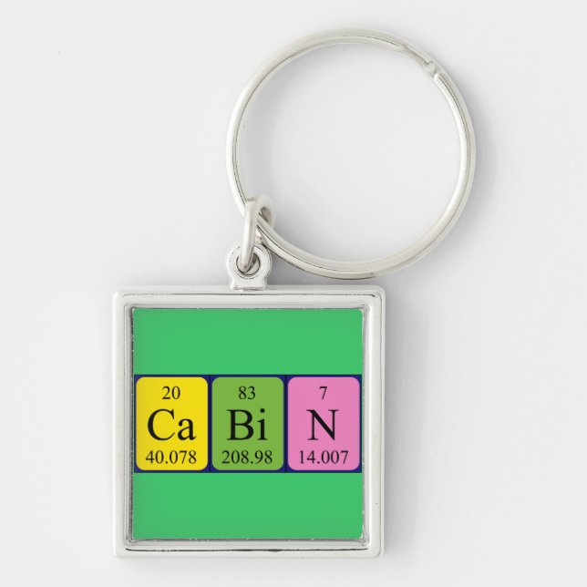 Porte-clés Clavier de table périodique cabine (Devant)