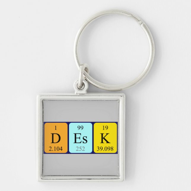 Porte-clés Clavier du tableau périodique du bureau (Devant)