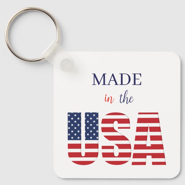 Porte-clés Clavier - Fabriqué aux Etats-Unis (Recto)
