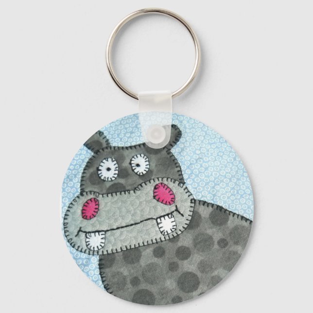 Porte-clés Clavier - Hippo affamé (Recto)