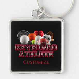 Porte-clés Clavier Humour athlète Porte - clé Premium