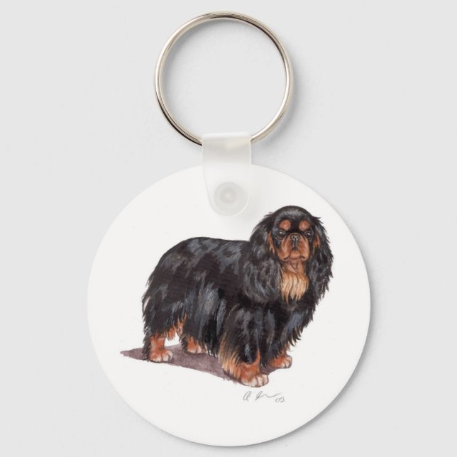 Porte-clés Clavier : King charles spaniel ( jouet anglais ) (Recto)
