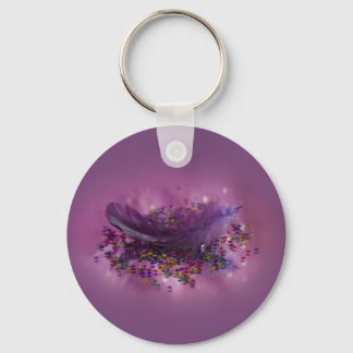 Porte-clés Clavier - Plumes violettes Fairys