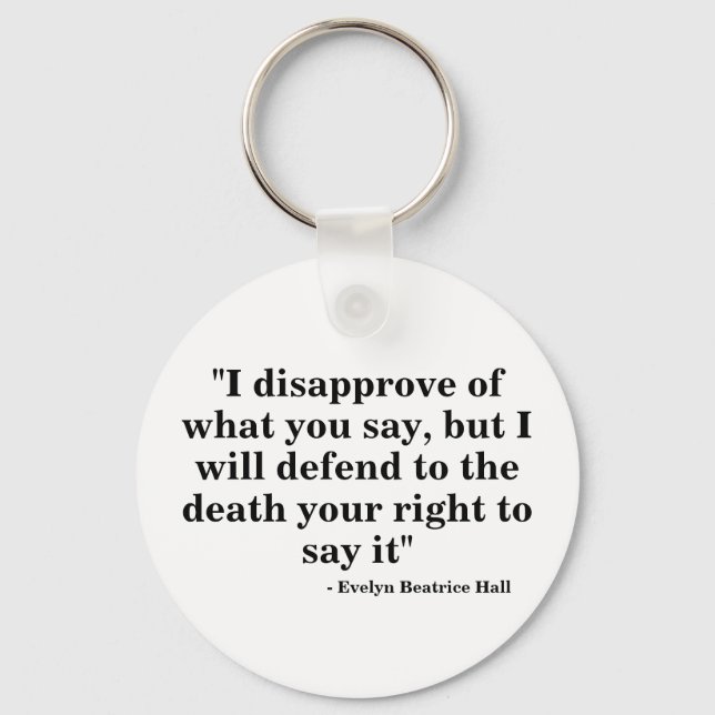 Porte-clés Clavier pour la liberté d'expression - Citation 23 (Recto)