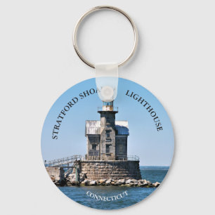 Porte-clés Clavier Rond CT de Stratford Shoal Lighthouse