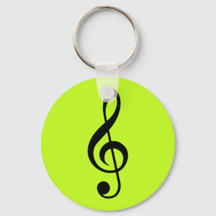 Porte-clés Clé Bing Music Clef Bright Lime