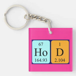 Porte-clés Clé de mot du tableau périodique HoD