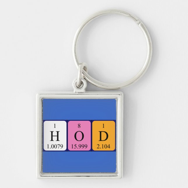 Porte-clés Clé de mot du tableau périodique HoD (Devant)