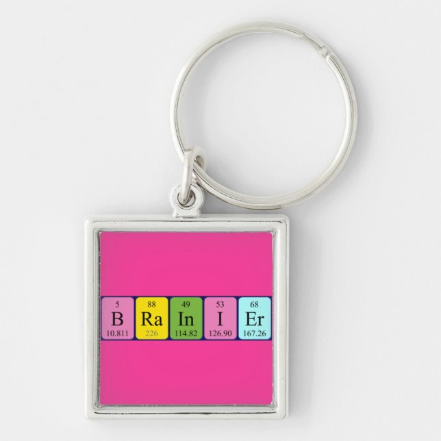 Porte-clés Clé de nom de table périodique Brainier (Devant)