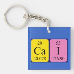 Porte-clefs Tableau périodique d'élément nommé de chimie de