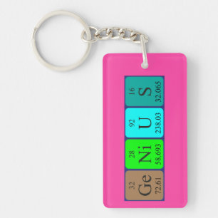 Porte-clés Clé de nom de table périodique du génie