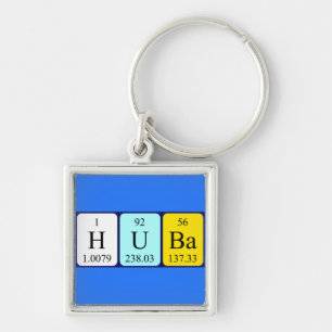 Porte-clés Clé de nom de table périodique Huba