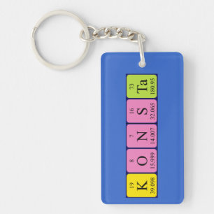 Porte-clés Clé de nom de table périodique Konsta
