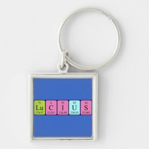 Porte-clés Clé de nom de table périodique Lucius