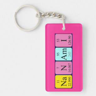 Porte-clés Clé de nom de table périodique Nanami