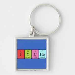 Porte-clés Clé de nom de table périodique Tycho