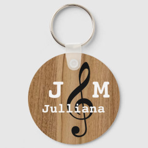 Porte-clés clé de treize sur mesure sur bois