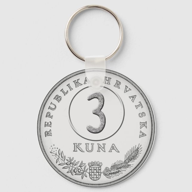 Porte-clés Clé d'hôtel avec kuna comme numéro de chambre (Recto)