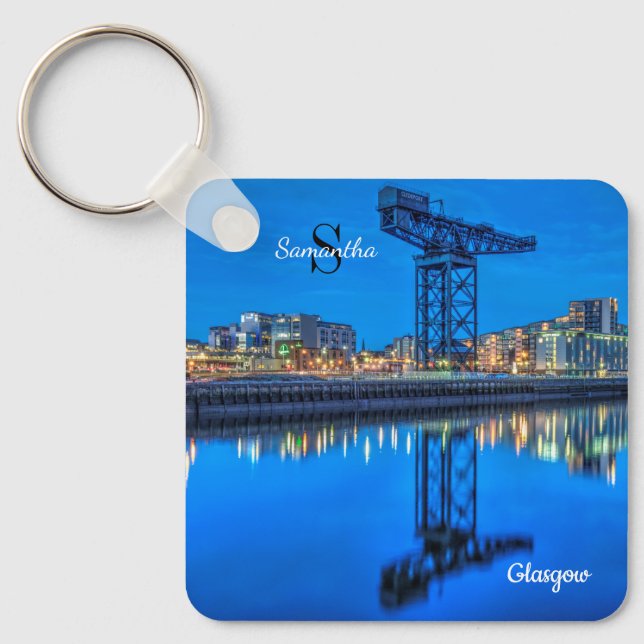 Porte-clés Clé Finnieston Crane, Glasgow, Écosse (Recto)