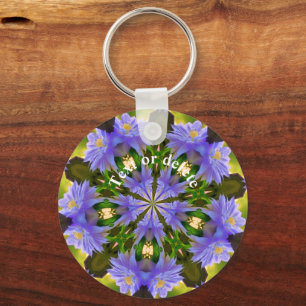 Porte-clés Clematis Kaleidoscope Art personnalisé