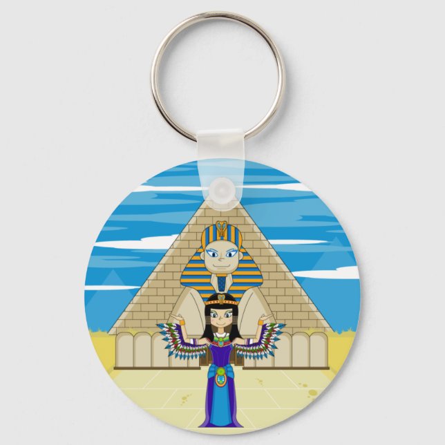 Porte-clés Cléopâtre au Grand Sphinx Keycahin (Recto)