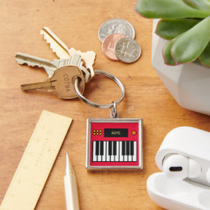 Porte-clés Clés de piano personnalisées Clavier Porte - clé r