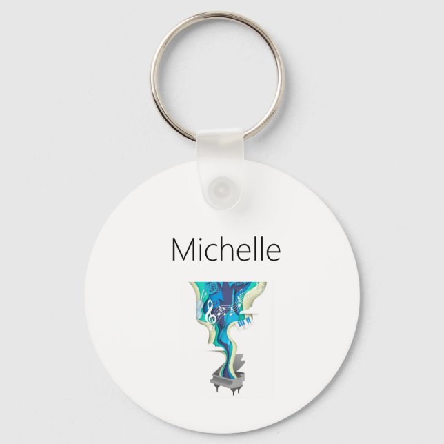 Porte-clés Clés de piano personnalisées sac fourre-tout pour  (Recto)