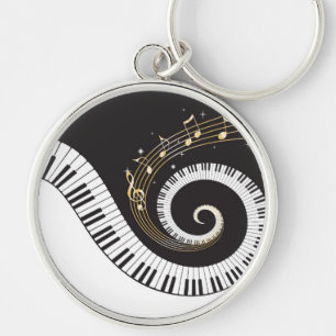 Porte-clés Clés de tourbillonnement de piano