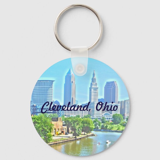 Porte-clés Cleveland, OH Photo Paint Riverview Porte - clé (Recto)