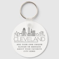 Cleveland, Ohio Stylisé Skyline | Slogan personnal