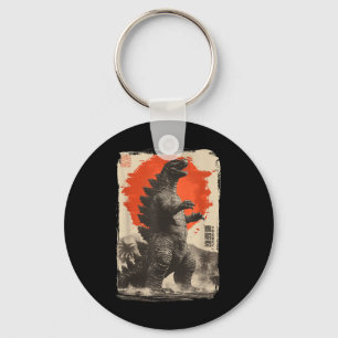 Porte-clés Clic Rétro Art Japonais Rare Kaiju Géant