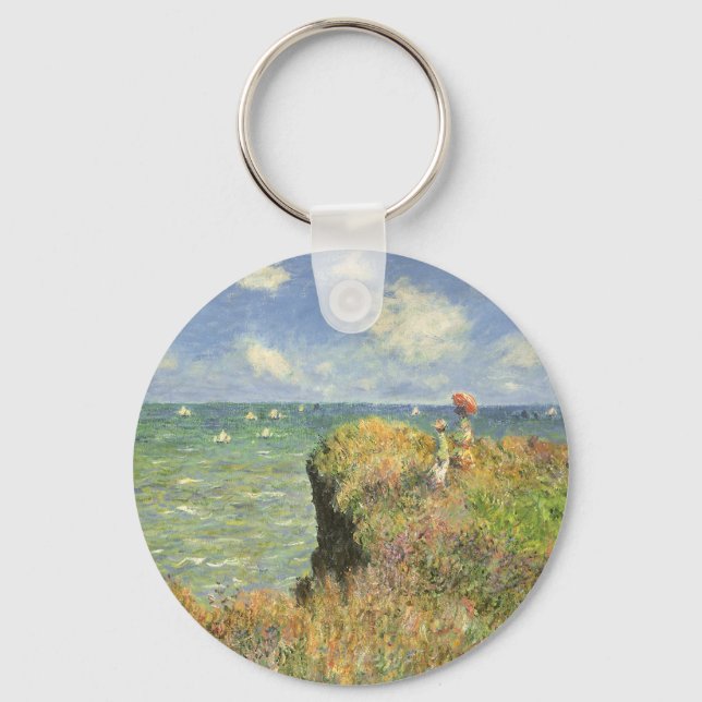 Porte-clés Cliff Walk à Pourville par Claude Monet (Recto)