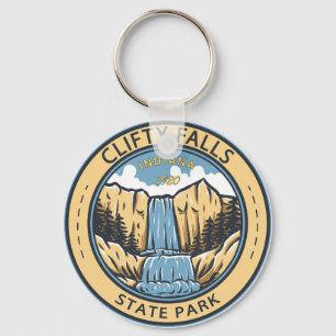 Porte-clés Clifty Falls State Park Indiana Badge