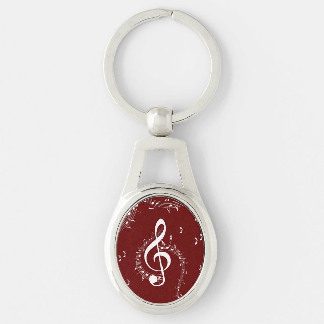 Porte-clés Climacic G Clef Music Rouge (Devant)