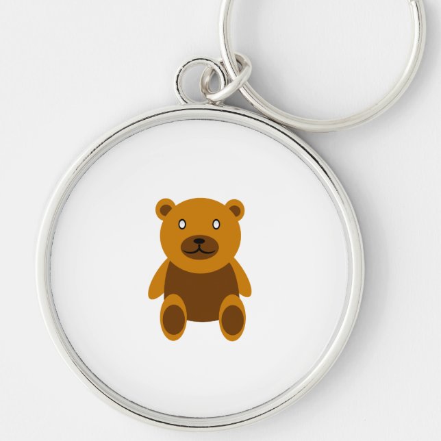 Porte-clés Clipart Brown d'ours de nounours (Devant)
