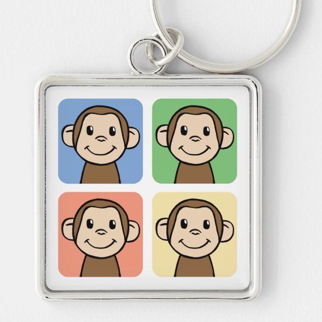 Porte-clés Clipart (images graphiques) de bande dessinée avec (Devant)