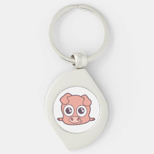 Porte-clés Clipart mignon de porc