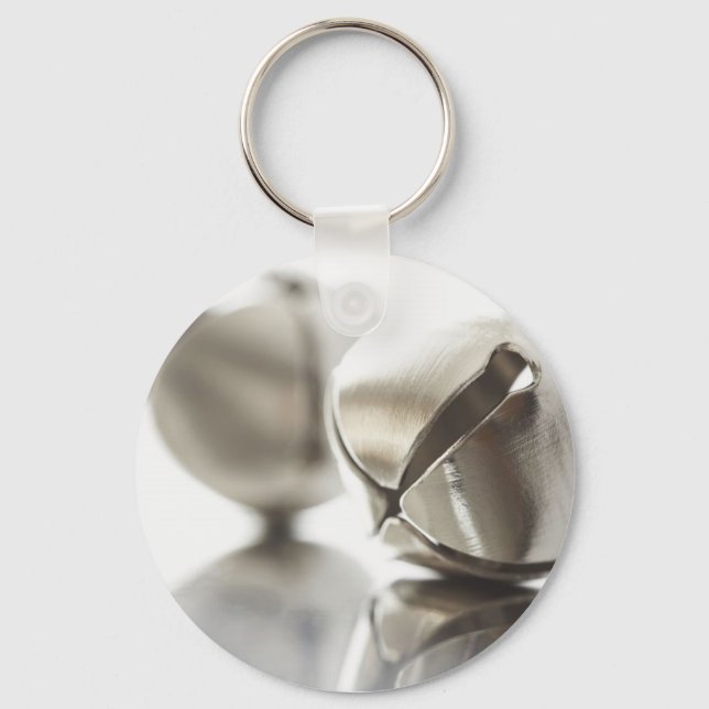 Porte-clés Cloches Jingle Argent (Recto)