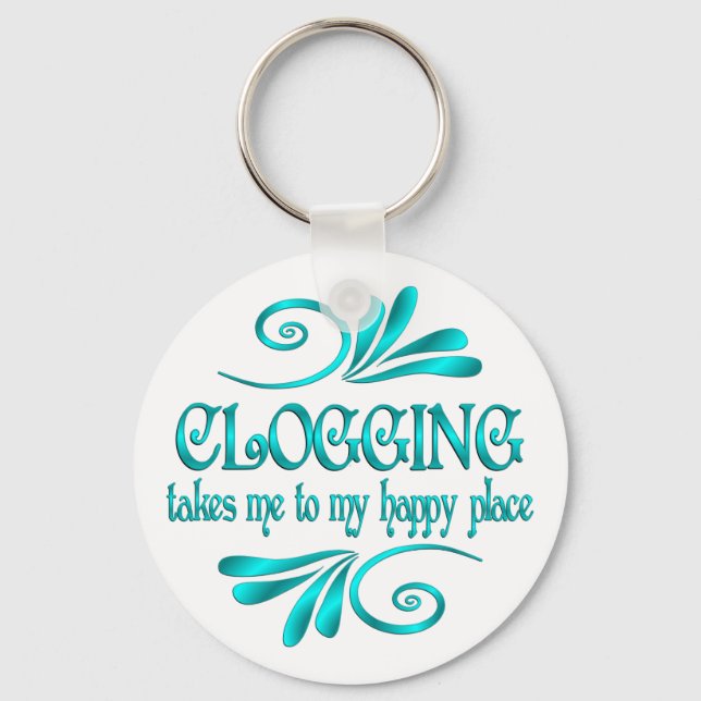 Porte-clés Clogging Happy Place (Recto)